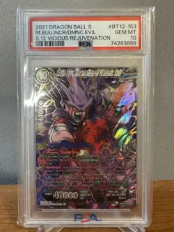 Dragon Ball Super Card Game | Majin Buu Incarnation BT12-153 SCR | PSA 10 - Image 1