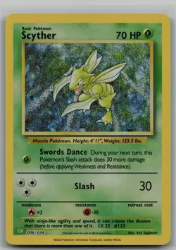 Scyther Classic Collection Trading Card Game Classic 006/034 NM - Image 1