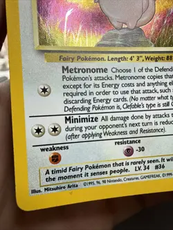 Pokemon TCG Clefable Base Set 2 Holo Unlimited Rare Card - Image 2