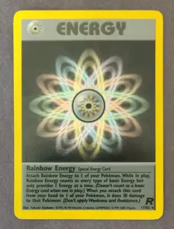 Pokemon Rare Holo Rainbow Energy Card, Team Rocket Set 17/82 (Unltd, English) - Image 1