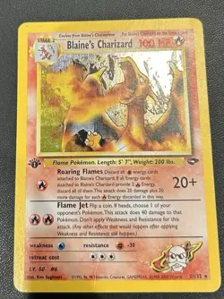 Pokemon TCG Blaine's Charizard Gym Challenge Holo Card 2/132 1st Edition Rare - Image 1