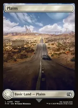 Plains (0296) - Foil Light Play, English Magic the Gathering MTG Final Fantasy - Image 1