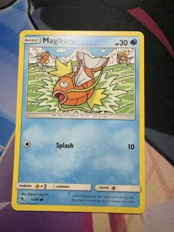 Pokemon TCG Magikarp Card Hidden Fates, 15/68, Regular Common-LP Condition - Image 1
