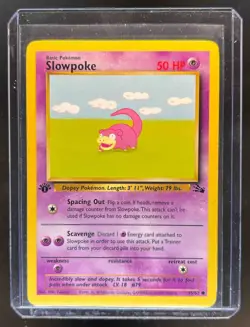 1999 Pokemon Fossil 1st Edition Slowpoke #55/62 - Image 1