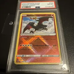 2023 POKEMON SWORD & SHIELD CROWN ZENITH #020 RADIANT CHARIZARD PSA 8 - Image 1