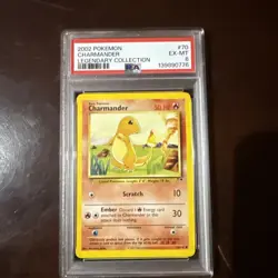 2002 Pokemon Legendary Collection Charmander PSA 6 - Image 1