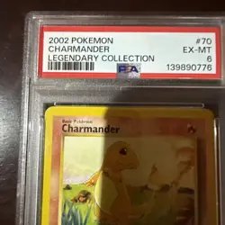 2002 Pokemon Legendary Collection Charmander PSA 6 - Image 2