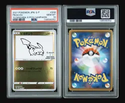 2021 POKEMON JPN S PROMO YU NAGABA X POKEMON CARD GAME CAMPAIGN PIKACHU PSA 10 - Image 1