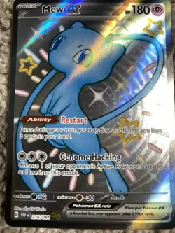 Pokemon TCG Mew EX 216/091 Paldean Fates Full Art Shiny Ultra Rare - Image 2