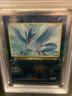 2002 POKEMON LEGENDARY COLLECTION #2 ARTICUNO-REVERSE FOIL PSA 8 - Image 2