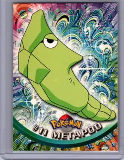 Pokemon TOPPS SERIES 1 #11 METAPOD RED LOGO Near Mint or Better - Image 1