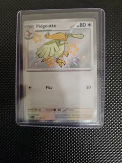 Pidgeotto Shiny Rare 197/091 - SV Paldean Fates - Pokemon TCG - NM Holofoil - Image 3