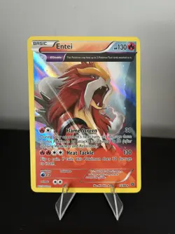 Entei 15/98 Holo Rare Extended Art 2015 XY Ancient Origins Pokemon TCG - Image 1