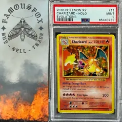 2016 POKEMON XY EVOLUTIONS #11/108 CHARIZARD HOLO PSA 9 MINT POKEMON - Image 1