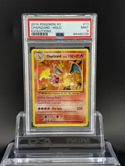 2016 POKEMON XY EVOLUTIONS #11/108 CHARIZARD HOLO PSA 9 MINT POKEMON - Image 2