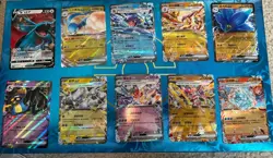 Pokemon Lot, 10 Ex V Shiny Full Art Holo Ultra Rare Mixed Languages - I Combine! - Image 1