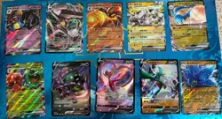 Pokemon Lot, 10 Ex V Shiny Full Art Holo Ultra Rare Mixed Languages - I Combine! - Image 1