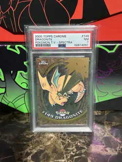 2000 TOPPS CHROME POKEMON T.V. #149 DRAGONITE - SPECTRA - PSA 7 - Image 1