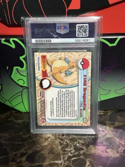2000 TOPPS CHROME POKEMON T.V. #149 DRAGONITE - SPECTRA - PSA 7 - Image 2
