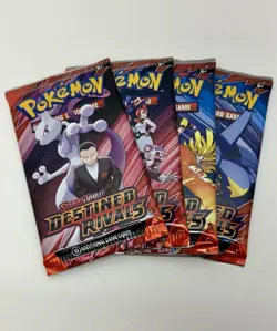 Pokemon TCG: Destined Rivals Booster Pack Art Set Bundle 4 Packs | Ships Free🔥 - Image 1