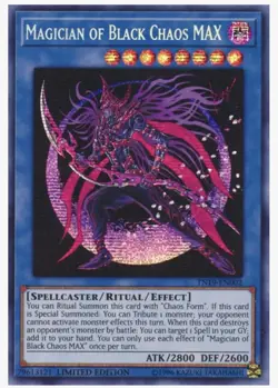 Yu-Gi-Oh! TCG Magician of Black Chaos MAX TN19-EN002 Holo Prismatic Secret Rare - Image 1