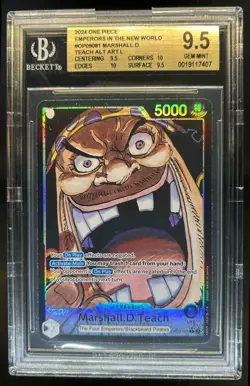 2024 One Piece Emperors In The New World Marshall.D.Teach Alt Art BGS 9.5 - Image 1