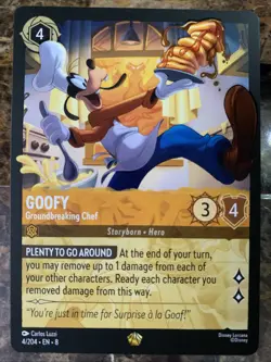 Disney Lorcana Reign of Jafar Goofy - Groundbreaking Chef 4/204 Reg Legendary - Image 1