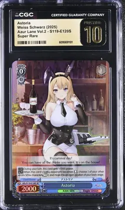 Weiss Schwarz GRADED 2025 Astoria E120S Azur Lane 2 SR PRISTINE 10 ENG - Image 1
