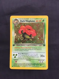 Pokemon Cards: Team Rocket 1st Edition Rare Holo: Dark Vileplume 13/82 - Image 1