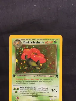 Pokemon Cards: Team Rocket 1st Edition Rare Holo: Dark Vileplume 13/82 - Image 2