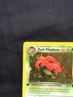 Pokemon Cards: Team Rocket 1st Edition Rare Holo: Dark Vileplume 13/82 - Image 3