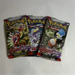 Pokemon Scarlet & Violet Booster Packs x3 English Trading Card Game*AUTHENTIC* - Image 1