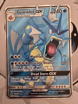 Pokemon TCG Gyarados GX Full Art Holo Card 101/111 Sm-Crimson Invasion - Image 1