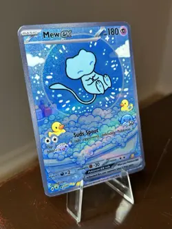 Mew - “Bubble Bath Mew” 🛁 Custom Made TCG Holo Card - Image 3