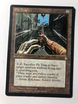 1x Pit Trap 1995 Ice Age Magic Cards, COMBINED SHIPPING - Image 1