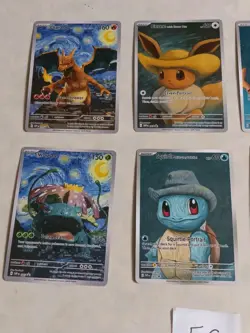 6 Pokemon x Van Gogh Black Star Promo ACG Art Card - READ DESCRIPTION - Image 2