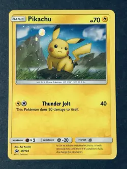 Pikachu SM183 Holo Black Star Promo Pokemon Card. - Image 1