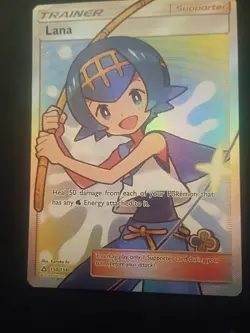 Pokemon TCG Lana Ultra Prism Full Art Holo Card Ultra Rare 150/156 LP+/NM- - Image 2