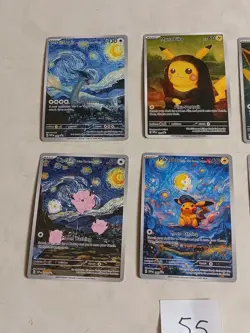 6 Pokemon x Van Gogh Black Star Promo ACG Art Card - READ DESCRIPTION - Image 2