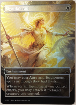 Sigarda's Aid FOIL Proxy Playtest Card with Custom Fantasy Art - Image 1