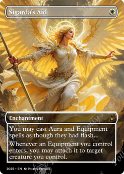 Sigarda's Aid FOIL Proxy Playtest Card with Custom Fantasy Art - Image 5