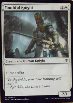 Throne of Eldraine #37 Youthful Knight - Image 1