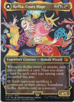 MTG: Final Fantasy: Borderless Kefka, Court Mage (0322): LP Condition - Image 1