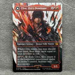 MTG Clive, Ifrit's Dominant Borderless FINAL FANTASY FIN #318 Non-Foil NM - Image 1