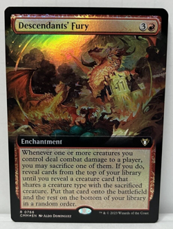 Descendants' Fury FOIL Extended Art Commander Masters 0766 CMM MTG Rare Unplayed - Image 1