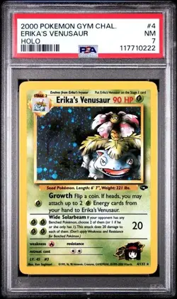 PSA 7 - 2000 Pokemon Gym Challenge ERIKA'S VENUSAUR HOLO #4 (0222) - Image 1