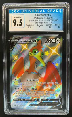 2019-2023 Pokemon SWSH Black Star Promos Cramorant V #SWSH086 CGC 9.5 - Image 1