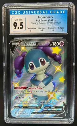 2021 Pokemon SWSH Shining Fates Indeedee V Shiny Vault #SV114/SV122 CGC 9.5 - Image 1