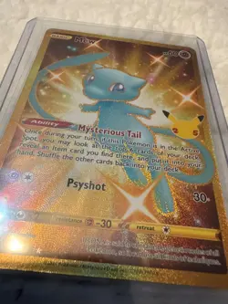 Pokemon TCG Gold Shiny Mew 025/025 25th Anniversary Celebrations NM - Image 1