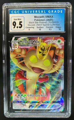 2019-2023 Pokemon SWSH Black Star Promos Meowth VM #SWSH005 CGC 9.5 - Image 1